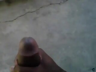 Big black dick cumming in public